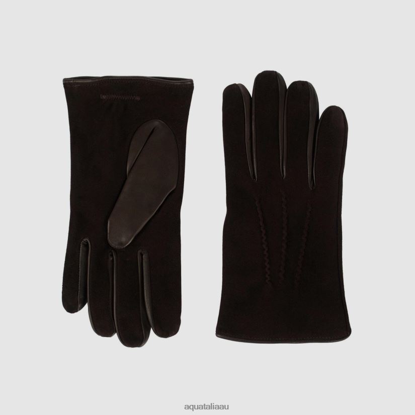 CLASSIC TRIM GLOVE Men Aquatalia Accessories 2T842D390 ESPRESSO