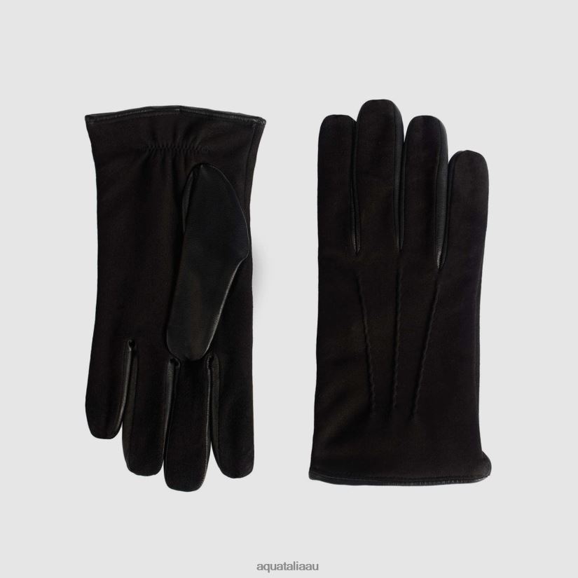 CLASSIC TRIM GLOVE Men Aquatalia Accessories 2T842D391 BLACK