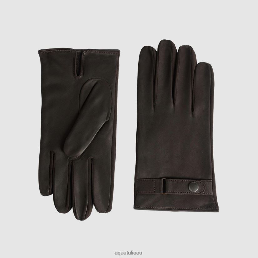 STRAP GLOVE Men Aquatalia Accessories 2T842D392 ESPRESSO