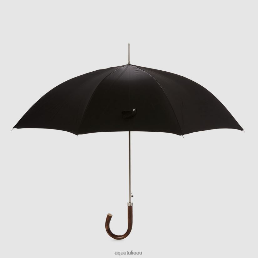 MINI CHEVRON LONG UMBRELLA Unisex Aquatalia Accessories 2T842D383 BLACK