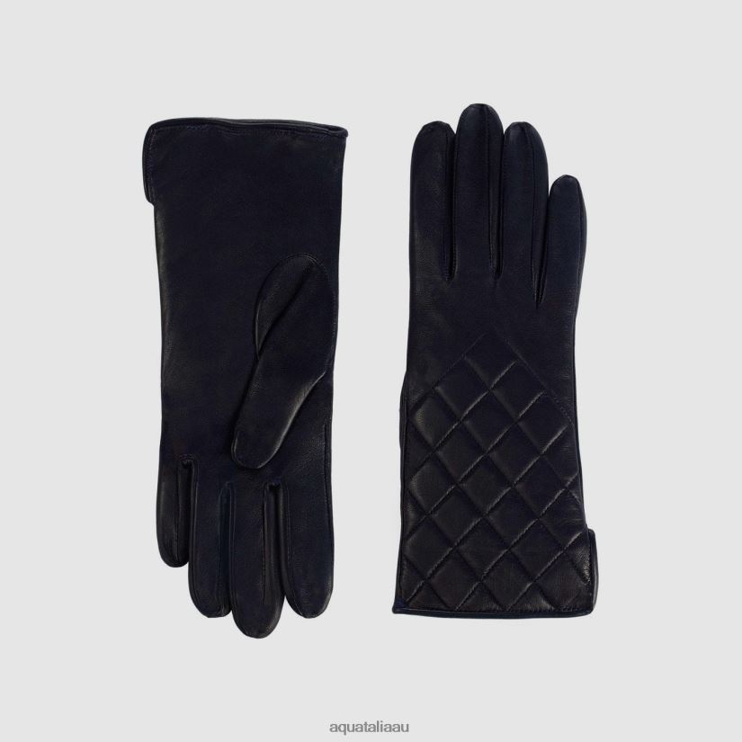 QUILTED GLOVE Women Aquatalia Accessories 2T842D372 NAVY