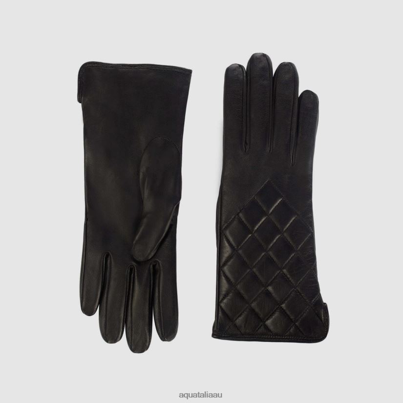 QUILTED GLOVE Women Aquatalia Accessories 2T842D373 BLACK
