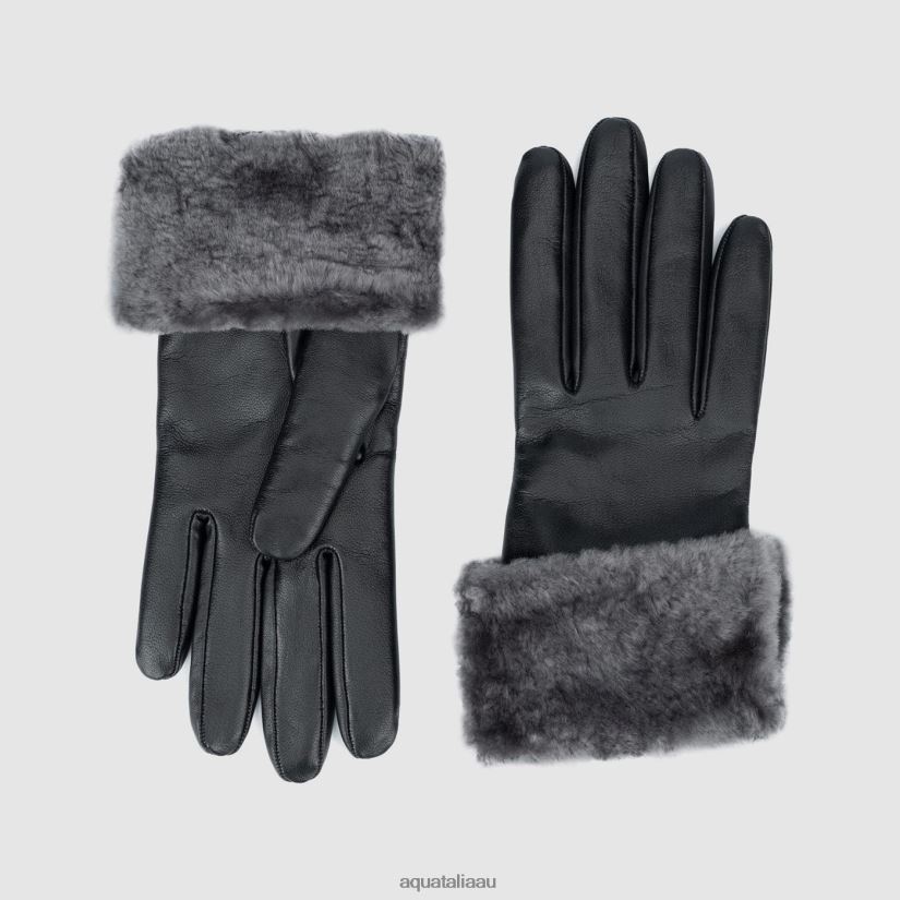SHEARLING CUFF GLOVE Women Aquatalia Accessories 2T842D376 CHARCOAL