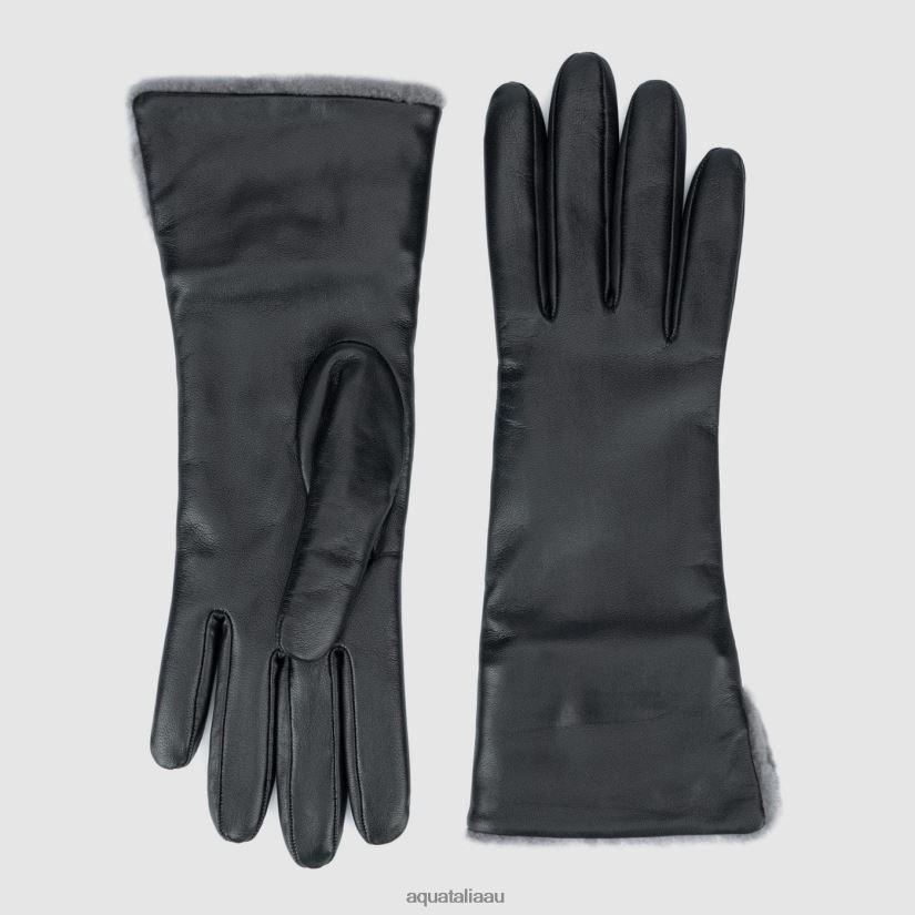 SHEARLING CUFF GLOVE Women Aquatalia Accessories 2T842D376 CHARCOAL