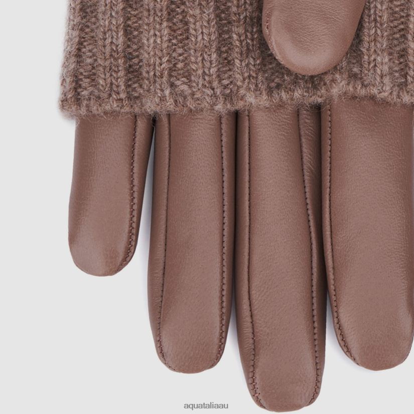SWEATER CUFF GLOVE Women Aquatalia Accessories 2T842D366 TAUPE