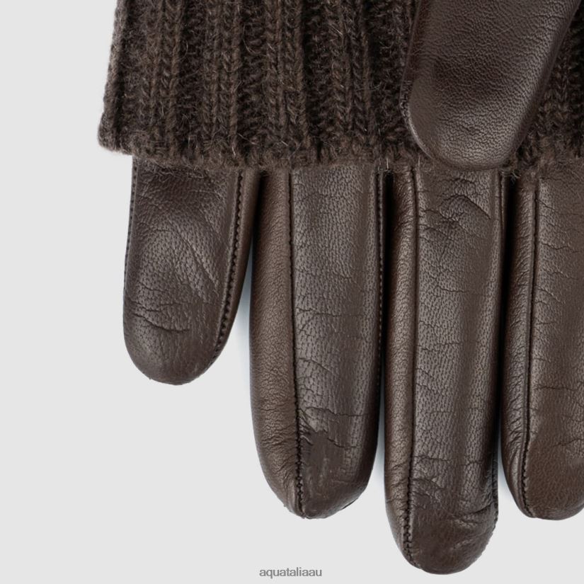 SWEATER CUFF GLOVE Women Aquatalia Accessories 2T842D367 BROWN