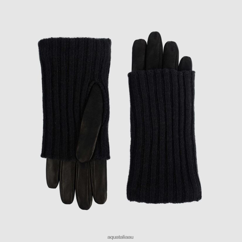 SWEATER CUFF GLOVE Women Aquatalia Accessories 2T842D368 BLACK