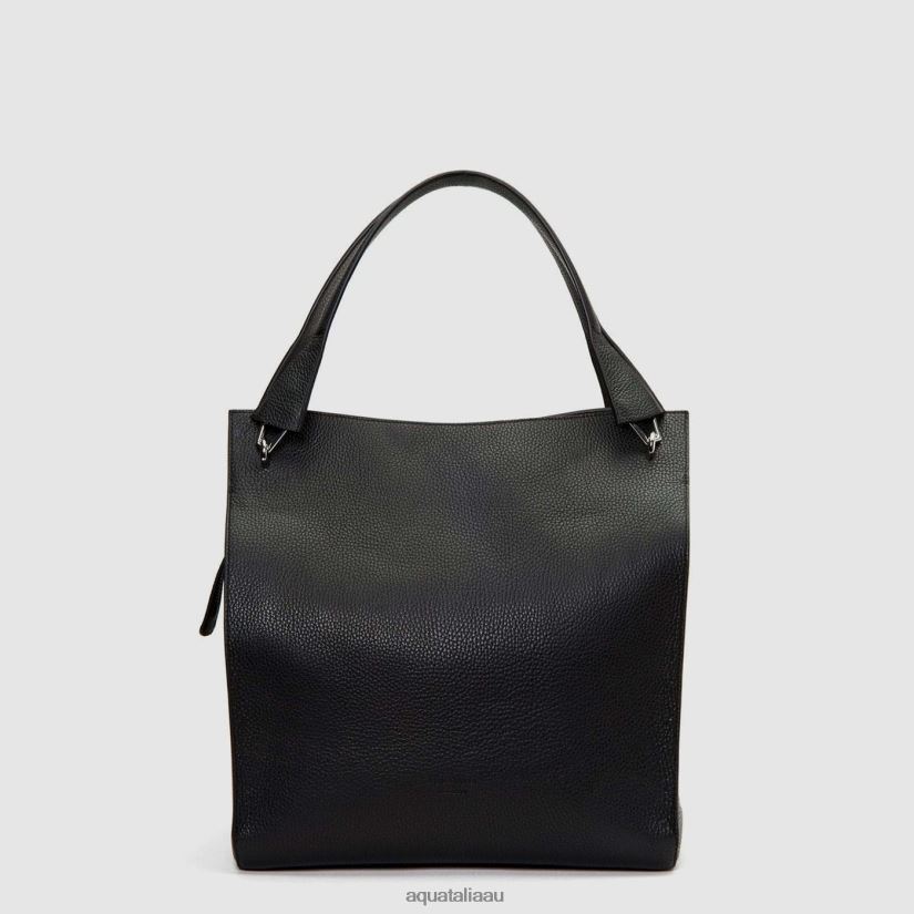 PARK LEATHER TOTE Women Aquatalia Accessories 2T842D349 BLACK