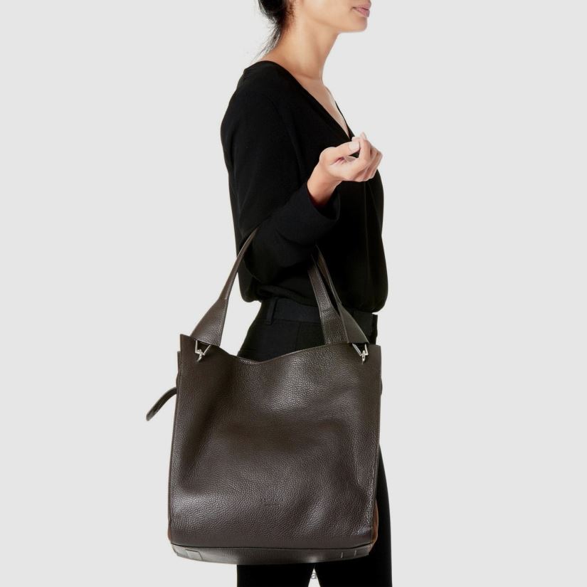 PARK LEATHER TOTE Women Aquatalia Accessories 2T842D349 BLACK