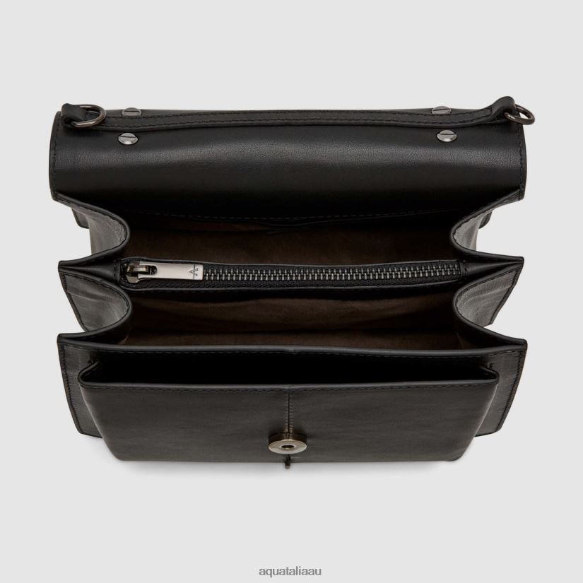 RHUMBA SATCHEL Women Aquatalia Accessories 2T842D364 BLACK