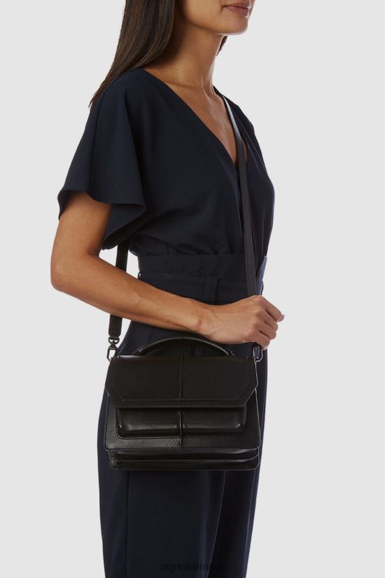 RHUMBA SATCHEL Women Aquatalia Accessories 2T842D364 BLACK