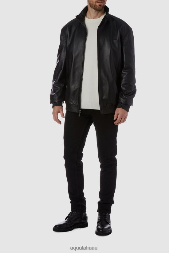 PRATO Men Aquatalia Clothing 2T842D313 BLACK